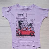 Glo-story t-shirt one size t-shirt merci lila paars