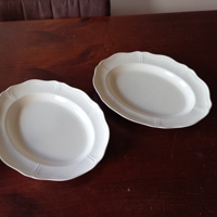 Wedgwood Queens Plain twee ovale schalen 34 x 26,5 cm