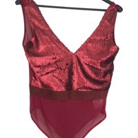 Glo-story glitter lovers body wijnrood S/M