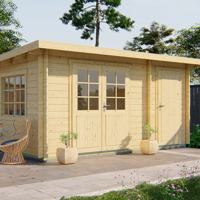 Blokhut - Tuinhuis Santander | 34 mm | vuren onbehandeld