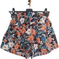 Korte broek zwart oranje S