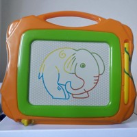 Magnetich teken bord oranje groen klein formaat