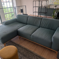 Groene Bank met Chaisse Longue