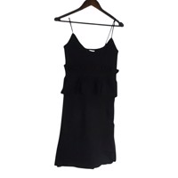 Stretchy ribgebreide jurk zwart S/M