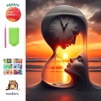 nr 36 Diamond Painting zandloper kunst 50x40cm (vierkant)