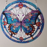 Raamhangers gemaakt van dimond painting