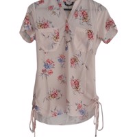 Metrofive bloemen tuniek shirt lichtroze S