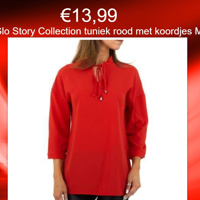 Glo Story Collection tuniek rood met koordjes M