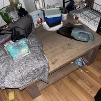 Massief houten salontafel