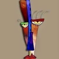 Abstract op Houten planken gemaakt