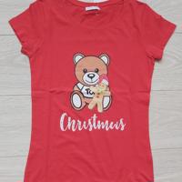 Glo-story t-shirt rood kerst beer M