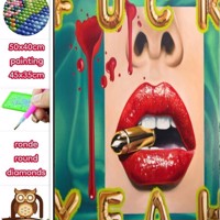 50x40cm Diamond Painting Fuck Yeah 50x40cm (rond) nr 2019 