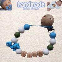 noekies naam speenkoord dino blauw khaki wit nr 2