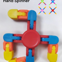 Flexibele Fidget Spinner rood meerkleurig