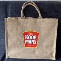 Jute shopper met lussen Koopmans nieuw tas