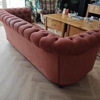 3 zits bank Chesterfield alcantara rood