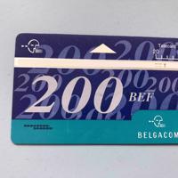 Belgacom 200 bef Telecard België 200 Telefoonkaart Franken