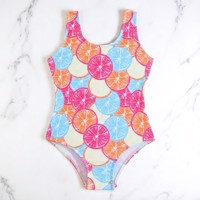 Meisjes badpak fruit meerkleurig 100 / 3-4 jaar