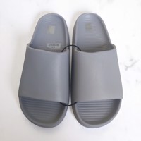 Heren slippers effen grijs 43