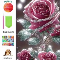 nr 13 Diamond Painting rozen 50x40cm (vierkant)