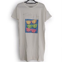 Shirtjurk Tropical fruit wit M met een vlekje