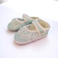 Junior Joy Babyschoenen Newborn Kant Meisjes Lichtblauw/wit