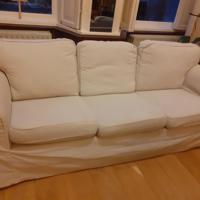 Relaxte 3-zits bank, lichte kleur - 2 stuks