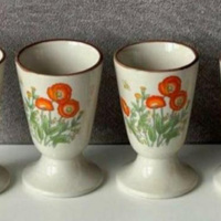 Vintage Wildflowers koffie bekers voet.