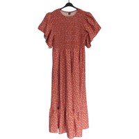 Lange zomer jurk oranje L