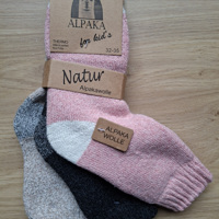 3 Paar Thermo Alpaka Wollen Sokken Maat 32-35 (Kind)