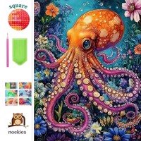 nr 30 Diamond Painting octopus 50x40cm (vierkant)