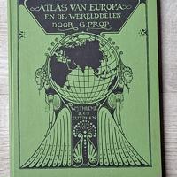 Verzameling oude schoolboeken/ Bosatlas /