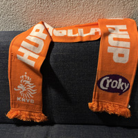 Oranje KNVB Croky acryl sjaal met franjes NIEUW