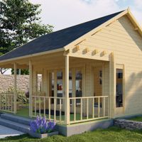 Blokhut - Tuinhuis Olaug | 44 mm | vuren onbehandeld