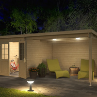 Blokhut met overkapping Sunniva 570x275 Onbehandeld vuren