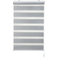 Duo Rolgordijn, kleur grijs/transparant