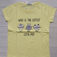 Glo-Story t-shirt cutest pie geel 140