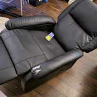 vidaXL Massage Fauteuil van kunstleer zwart