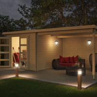 Blokhut met overkapping Manuel 600x275 Onbehandeld vuren