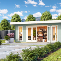 NIEUW Tuinhuis Sussex 2 + Bifold Door 2600X1957