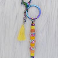 Sleutelhanger - tashanger metallic oranje geel