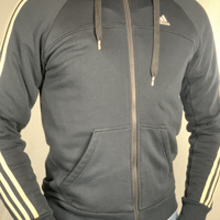 Adidas heren vest zwart met rits