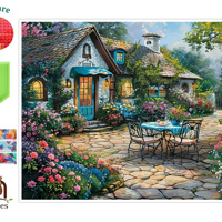 nr 64 Diamond Painting plattelands huisje 50x40cm (vierkant)