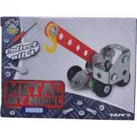 Metal Diy Model bouwpakket rood geel 48 onderdelen