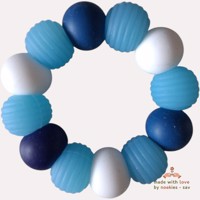 Noekies Handgemaakte Bijtring blauw - Nieuw!