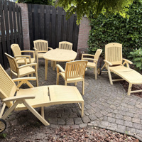 Hartman royale tuinset - 6 stoelen + tafel + 2 ligbedden