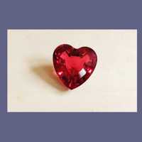 Swarovski Hart Rood met doos  echtheids-logo op het hart