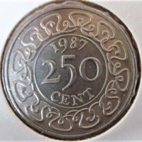 250 cent munt Suriname 1987