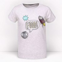 T-shirt grijs hello food 140