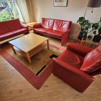 Antipode 2-zits, 2.5 zits bank en fauteuil, leer.